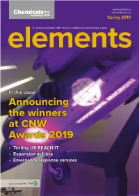 Announcing the Winners at CNW Awards 2019 • Testing UK REACH IT • Expansion at Libra • Emergency Response Services