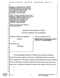 Declaration of William Gertz Is Hereby Submitted To