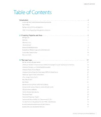 TABLE of CONTENTS Table of Contents