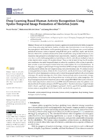 Deep Learning Based Human Activity Recognition Using Spatio-Temporal Image Formation of Skeleton Joints
