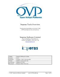 Imperas Tools Overview