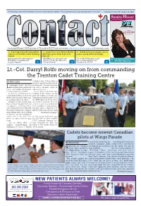 Lt.-Col. Darryl Rolfe Moving on from Commanding the Trenton Cadet Training Centre