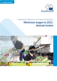 Minimum Wages in 2021: Annual Review