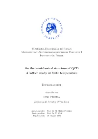 On the Semiclassical Structure of QCD — a Lattice Study at Finite Temperature