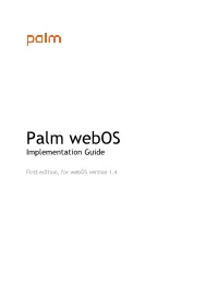 Palm Webos Implementation Guide