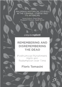 Remembering and Disremembering the Dead