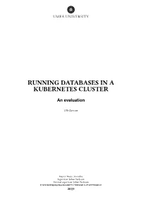 Running Databases in a Kubernetes Cluster
