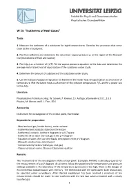 W 15 “Isotherms of Real Gases”
