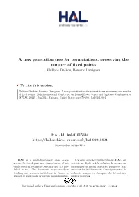 A New Generation Tree for Permutations, Preserving the Number of Fixed Points Philippe Duchon, Romaric Duvignau
