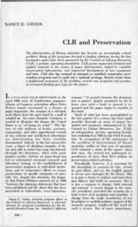 CLR and Preservation