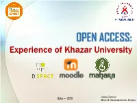 Experience of Khazar University