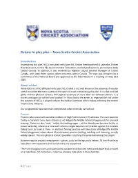 NSCA Return to Play Protocol