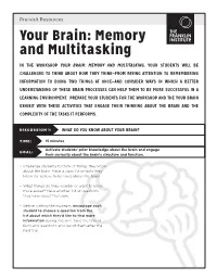 Your Brain: Memory and Multitasking