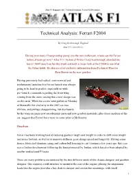 Atlas F1 Magazine: Title Technical Analysis: Ferrari F2004 End Title