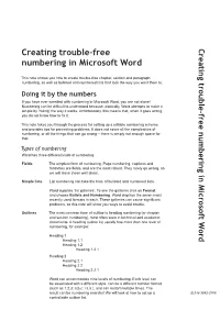 Creating Trouble-Free Numbering in Microsoft Word B.2-N-3542-2006