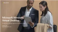 Microsoft Windows Virtual Desktop