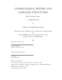 Combinatorial Species and Labelled Structures