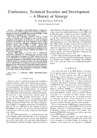 Conferences, Technical Societies and Development – a History of Synergy Dr