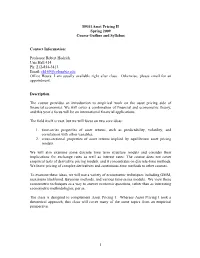 Empirical Asset Pricing Reading List