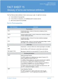 FACT SHEET 15 Glossary of Terms and Technical Definitions