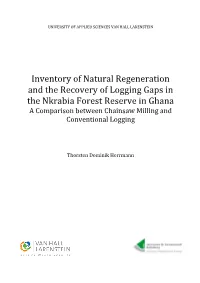 Inventory of Natural Regeneration and the Recovery of Logging Gaps In