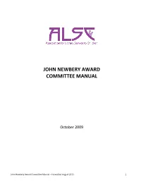 John Newbery Award Committee Manual