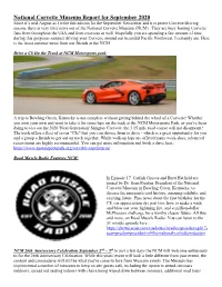 Kevin's Reports for CMCS Meeting 4-13-2019