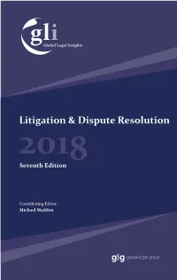 Litigation & Dispute Resolution