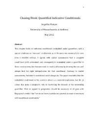 Chasing Hook: Quantified Indicative Conditionals