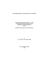 Counterinsurgency: One Approach to Doctrine