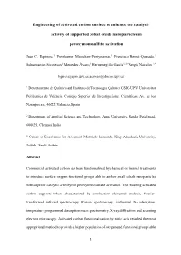 Engineering of Activated Carbon Surface to Enhance the Catalytic