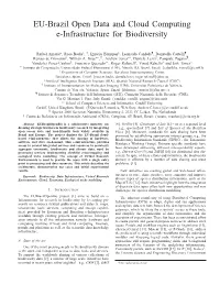 EU-Brazil Open Data and Cloud Computing E-Infrastructure for Biodiversity