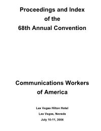 Proceedings and Index of the 68Th Annual Convention