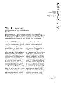SWP Comments 2005/59, December 2005, 6 Pages