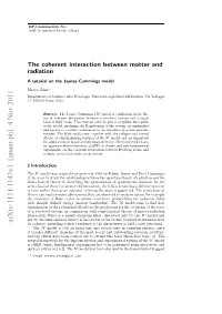 The Coherent Interaction Between Matter and Radiation