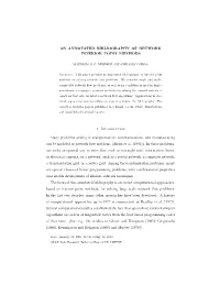 An Annotated Bibliography of Network Interior Point Methods