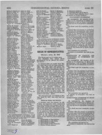 HOUSE of REPRESENTATIVES a Motion to Reconsider Was !Aid on the Archie E