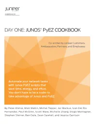 Day One: Junos® Pyez Cookbook