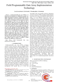 Field Programmable Gate Array Implementation Technology