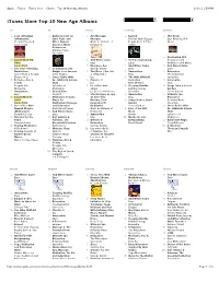 Itunes - Itunes Store - Charts - Top 10 New Age Albums 1/8/11 1:54 PM Itunes Store Top 10 New Age Albums Choose an Album Chart Choose a Song Chart