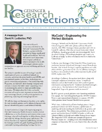 Mycode®: Engineering the Perfect Biobank