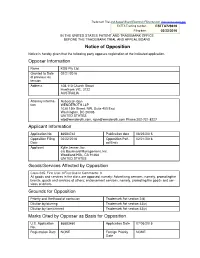 Objection To, Or Fault Found with Applicant’S Services Marketed Under