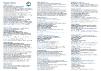 Program of Events Brochure