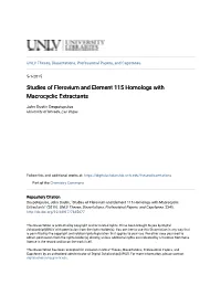 Studies of Flerovium and Element 115 Homologs with Macrocyclic Extractants
