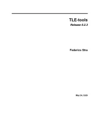 TLE-Tools's Documentation!