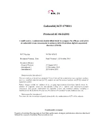 Cadazolid/ACT-179811 Protocol AC-061A301