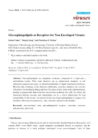 Glycosphingolipids As Receptors for Non-Enveloped Viruses
