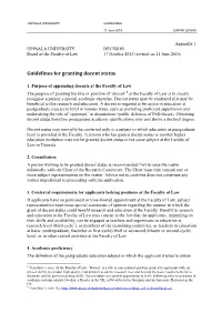 Guidelines for Granting Docent Status