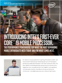 Introducing Intel's First-Ever Core™ I9 Mobile Processor