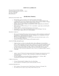 John Paul Lederach CV 2011